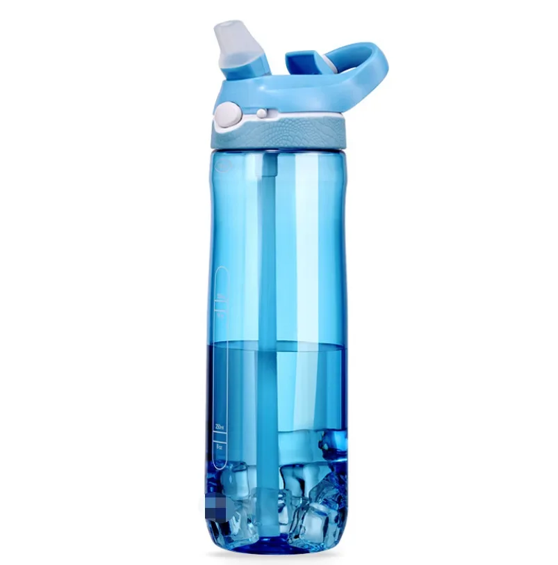 500ml / 750ml / 1000ml Tritan Water Bottle with Straw Eco-Friendly Durable Gym Fitness Outdoor Sport Shaker Drink Bottle 1Pc