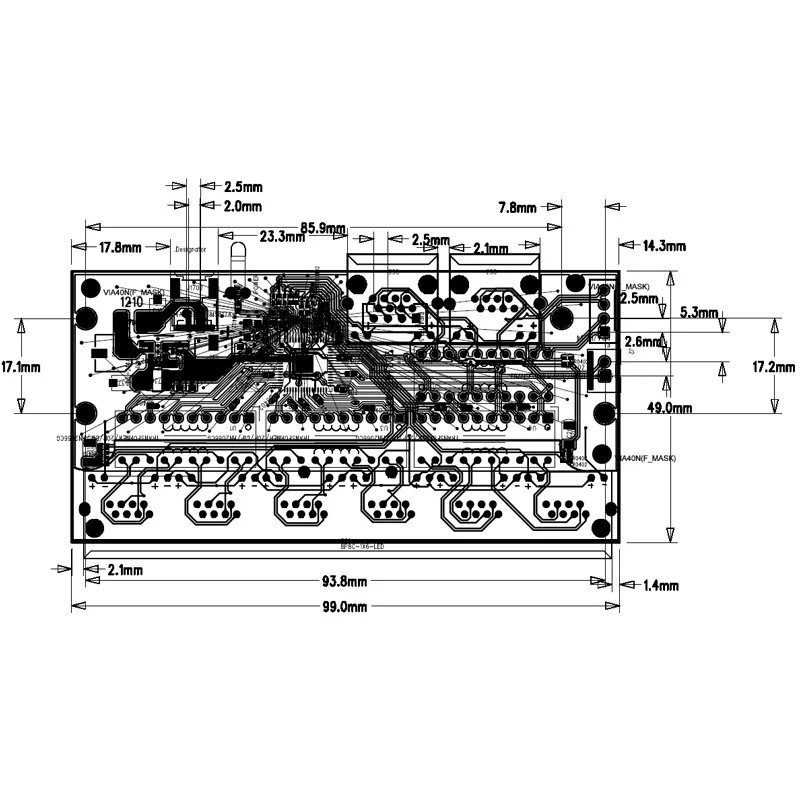 8-poorts 100Mbps Switch Module 6 + 2P Brede Spanning Ingebouwde Industriële Ethernet Netwerk Moederbord Mini Kleine PCB