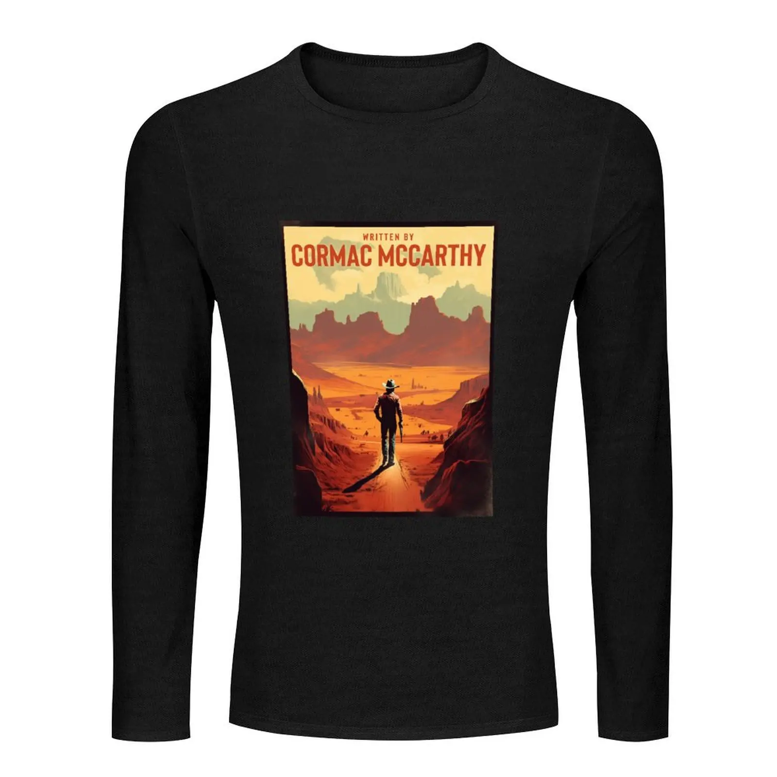 Written by Cormac McCarthy Retro Style Long T-Shirt Anime t-shirt men workout shirt