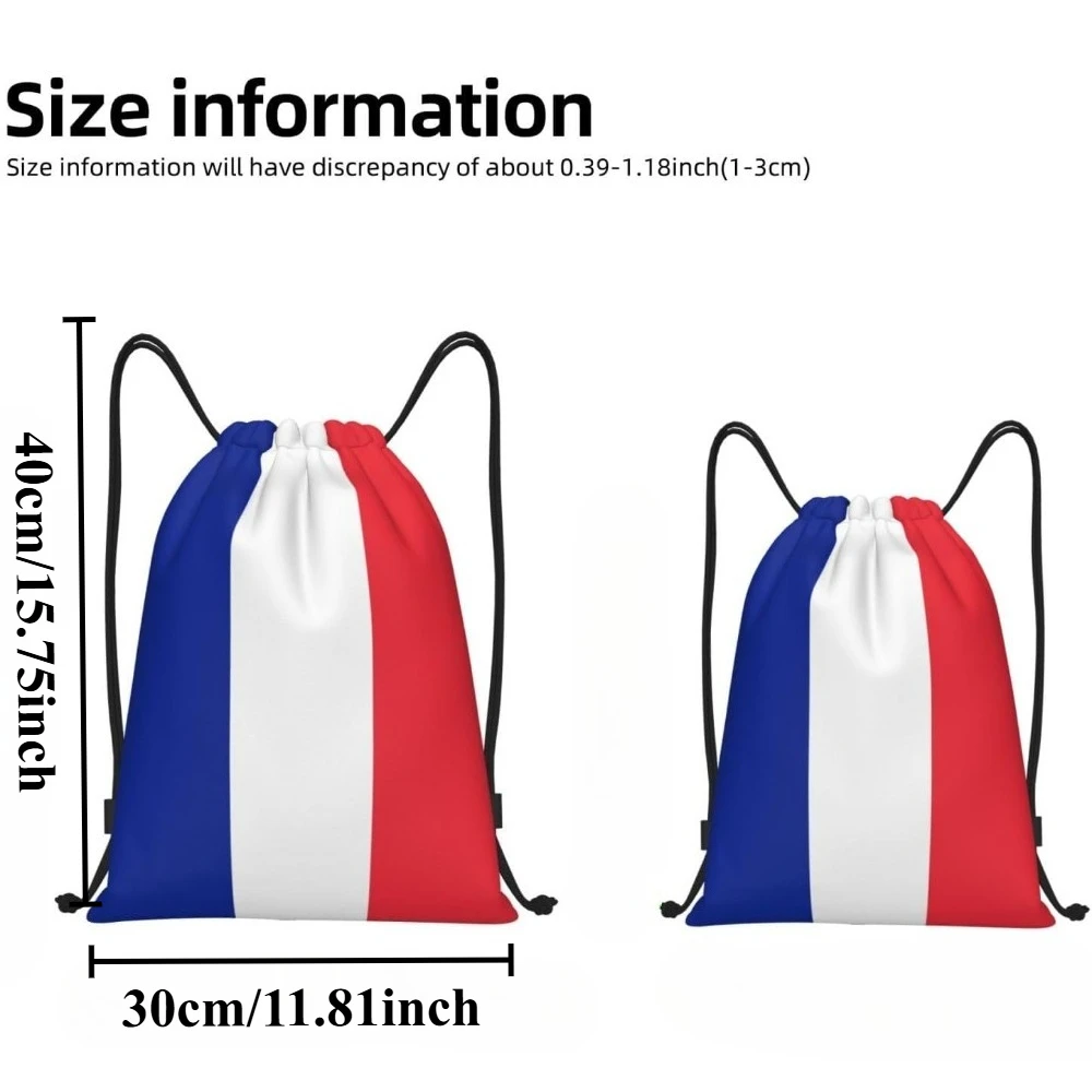 Flag Drawstring Bag Casual String Daypack for Women Men Sport Gym Yoga Travel Backpack France Spain Mexico USA Germany Korea
