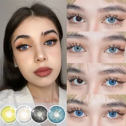 Besessence-Lentilles de Contact Colorées pour les Yeux, Fille Russe, Bleu, Monet, Vert, Naturel, à la Mode, 1 Paire