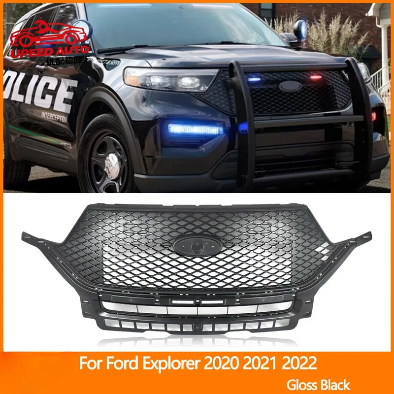 

Suitable for Upper Grille replace Ford Explorer Police Interceptor ST XLT sport 4-door 2020 2021 2022 front bumper grill