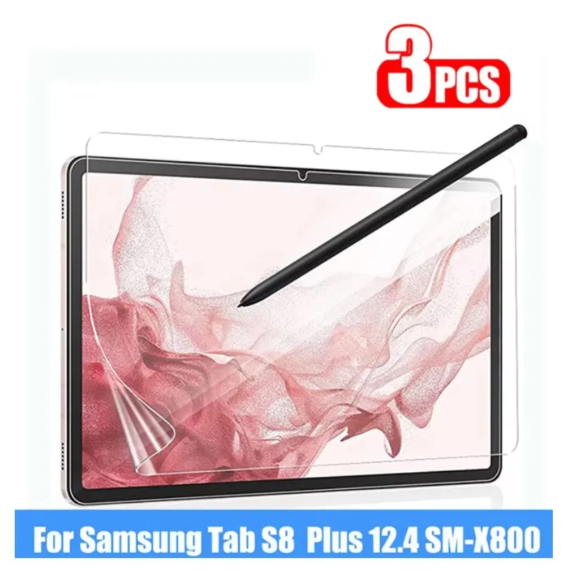 3Pcs Paper Feel Film Screen Protector For Samsung Galaxy Tab S7+ S7FE S8+ S9+ S9FE+ S10+ / Plus 12.4