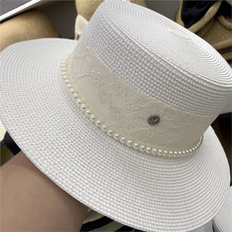 New hat with a flat top women's sunshade made of is for outings and vacations