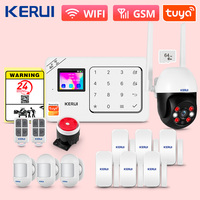KERUI W181 Home Alarm Panel Host Wireless WiFi GSM Anti-Theft Alarm System Tuya Smart Life for Your Family Safe Security Alarm