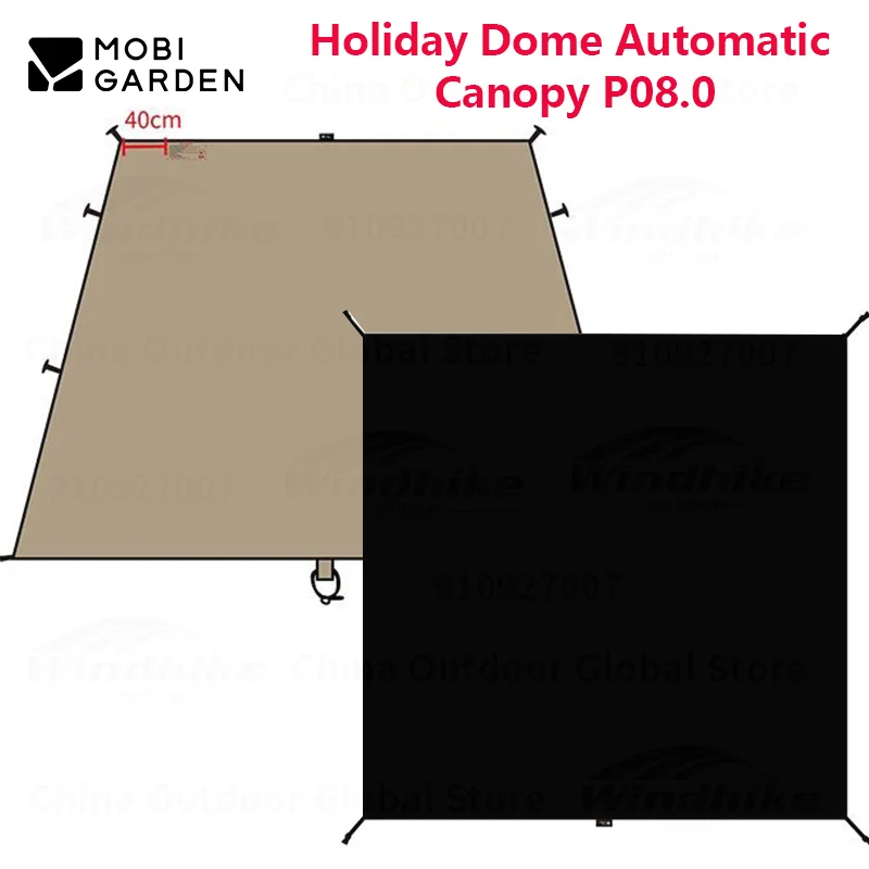 MOBI GARDEN Holiday Dome Automatic Canopy P08.0 Camping Outdoor Summer Accessories Floor Mat Sunshade Door Curtain Tent Tools