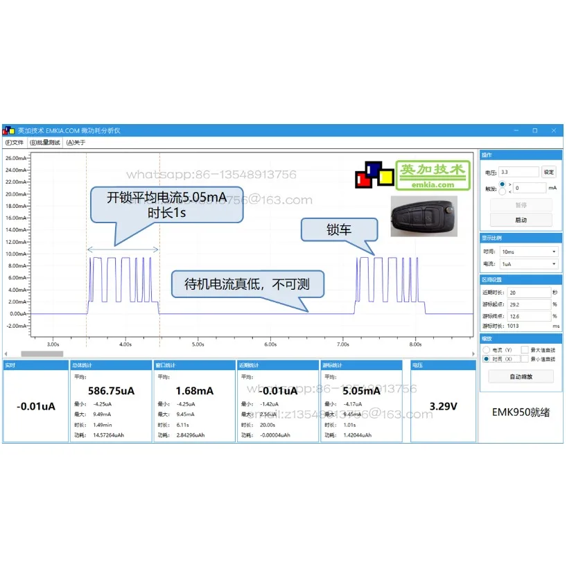 EKA1080M microamp low power tester multi-function power meter current analyzer spot