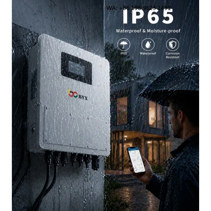 3KW-16KW High Efficiency Hybrid Solar Inverter Dual MPPT Pure Sine Wave Output Solar Power Conversion Device