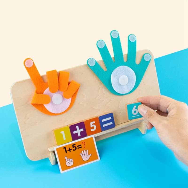 Develop Finger Counting Math Toy Finger Counting Digital Teaching Aids Toys For Preschool Children Travel Game