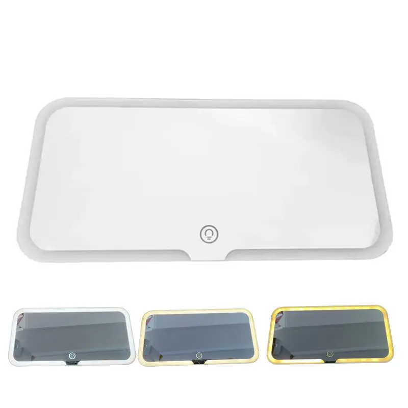 

LED light mode stepless dimming sun visor vanity mirror Rechargeable touch sensor vanity mirror Convenient car vanity mirror