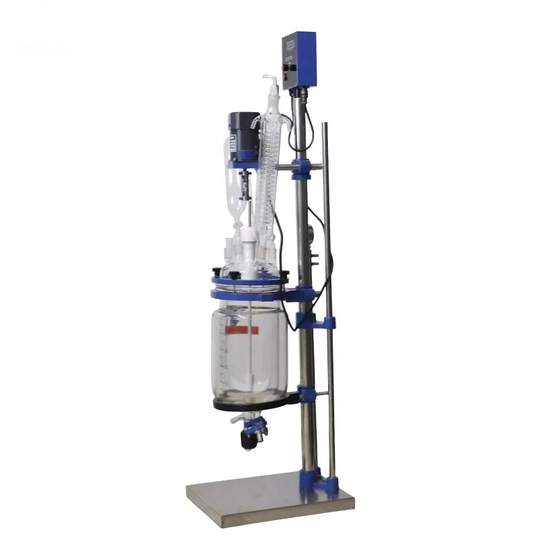 1L 5L Chemical Double Jacketed Standard Glass Reactor for Laboratory Chemical Synthesis Experiment Research