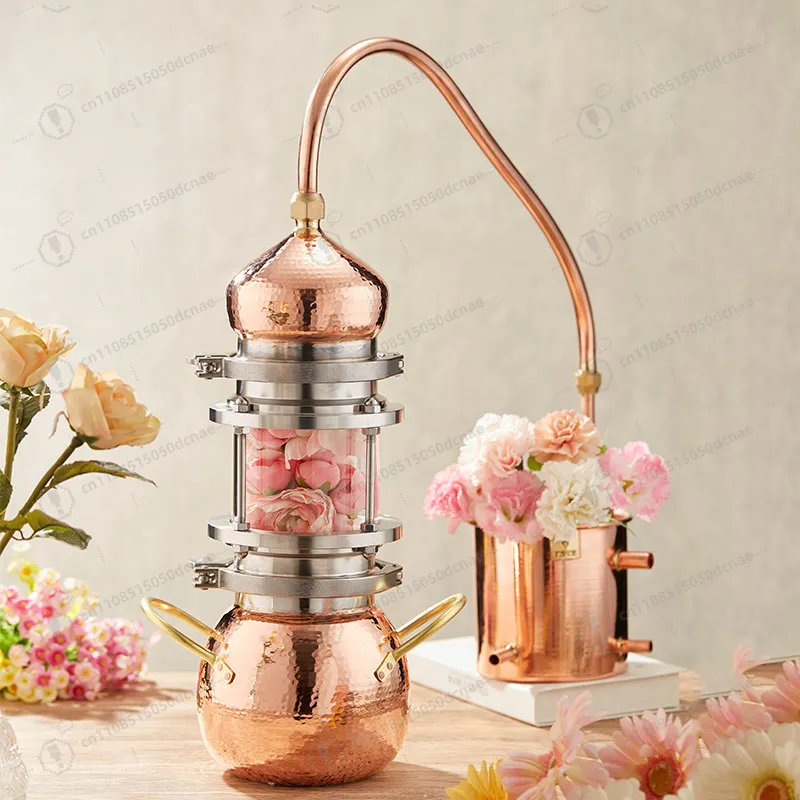 

Artisanal Copper Water Distiller, Vintage Style Alembic for Small Batch Hydrosol and Liquor Purification