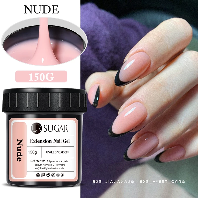 UR SUIKER 150g Quick Extension Gel Roze Jelly Melkwit Camouflage Vinger Franse Harde Gel UV LED Gel Nail Art Design manicure