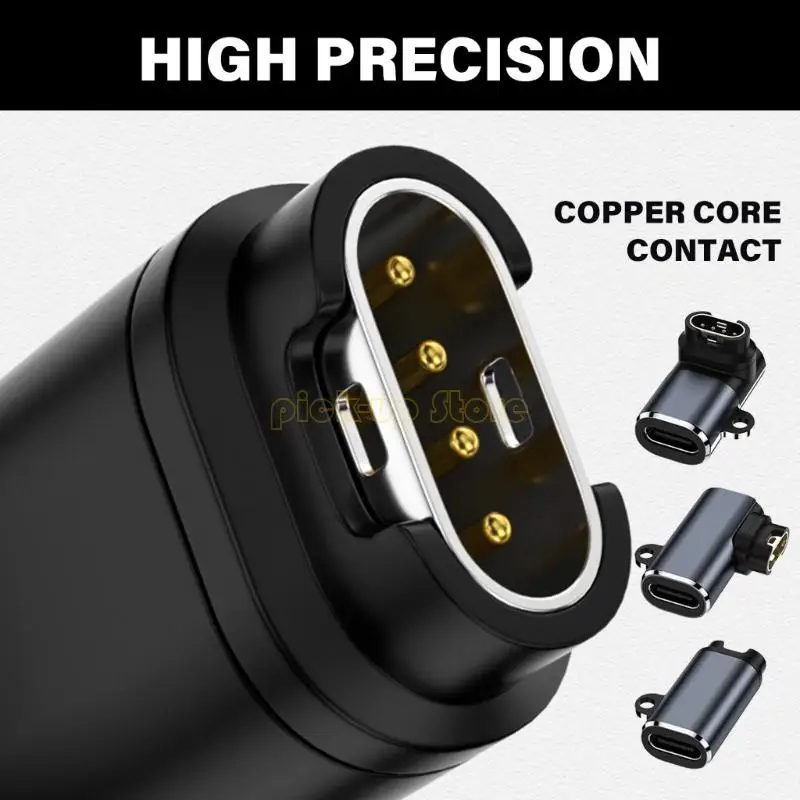 Q5WA Female Type C to Male 4pin Charging Adapter Connector for 7/7X/5S/6/6X