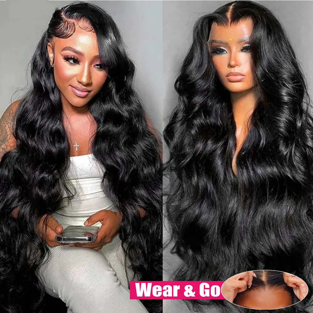 Glueless Body Wave Lace Front Wig, Perucas de Cabelo Humano, Redy to Wear, Encerramento, HD 360, 6x6, 13x6