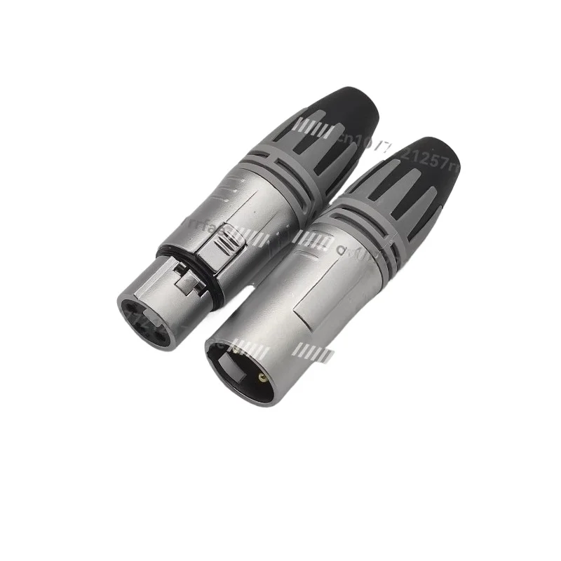 3-Poliger XLR-Steckverbinder für Mikrofon mit Verchromtem OFC Reinkupfer DMX-M Mikrofonkabel Audio-Stecker
