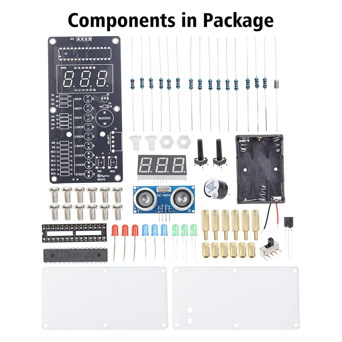 

Ультразвуковой дальномер A04I, комплект для самостоятельного изготовления, ультразвуковой дальномер SR04, комплект для сварки со светодиодной подсветкой, сварка STEM
