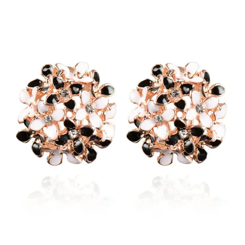 2022 Fashion Cute Alloy Stud Earrings for Women Boucle Crystal Flower Pendientes Mujer Jewelry Aretes De Mujer сережки