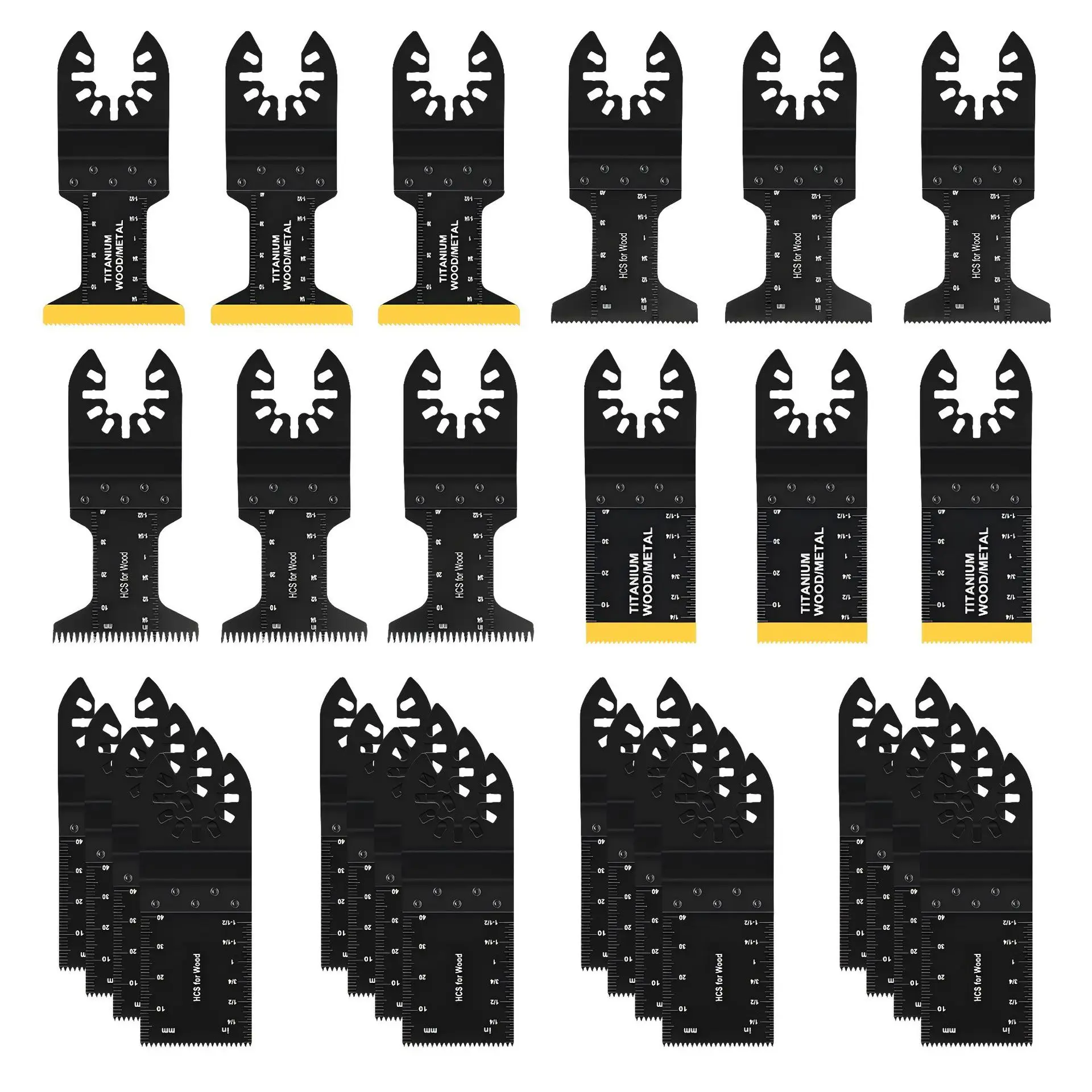 

28Pcs Universal Oscillating Saw Blades Set Woodworking Multi Tool Accessories Suitable for Makita Dewalt Milwaukee Ryobi Bosch