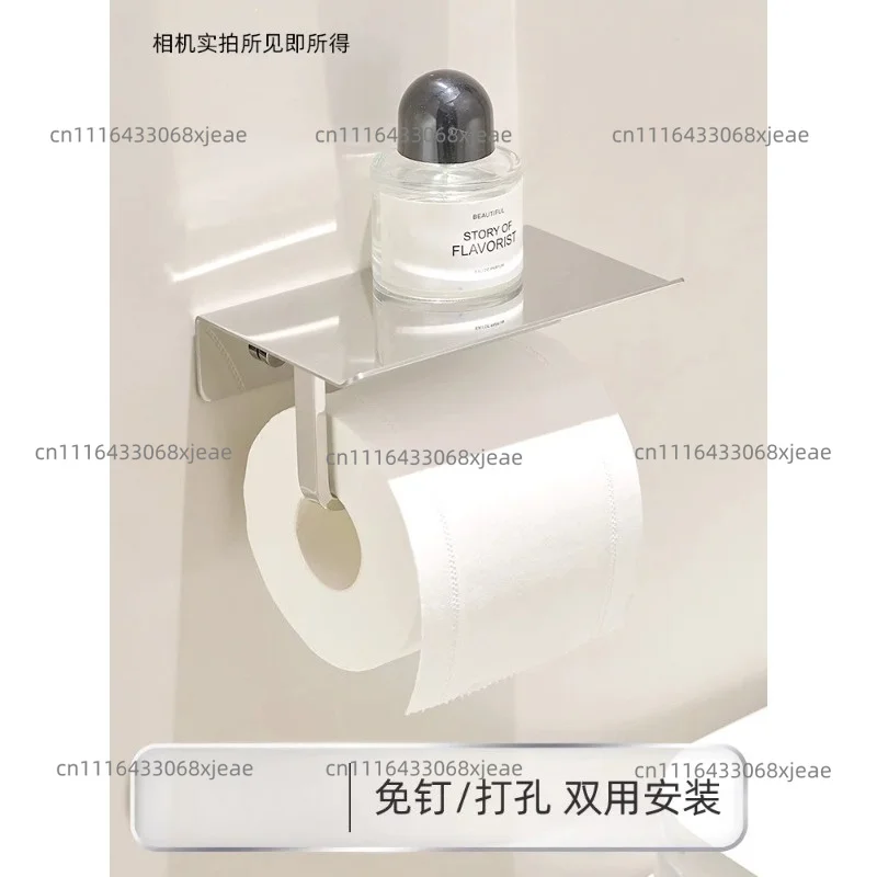 High quality wall-mounted toilet paper holder rust-proof thickened 304 stainless steel bathroom kitchen storage rack