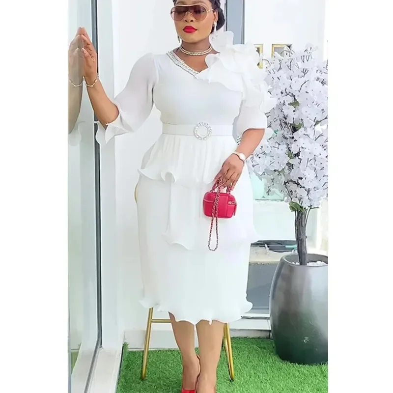

African Dresses for Women Plus Size Africa Clothes Dashiki Ankara Turkey Outfits Gown Elegant Muslim Wedding Party Long Dress