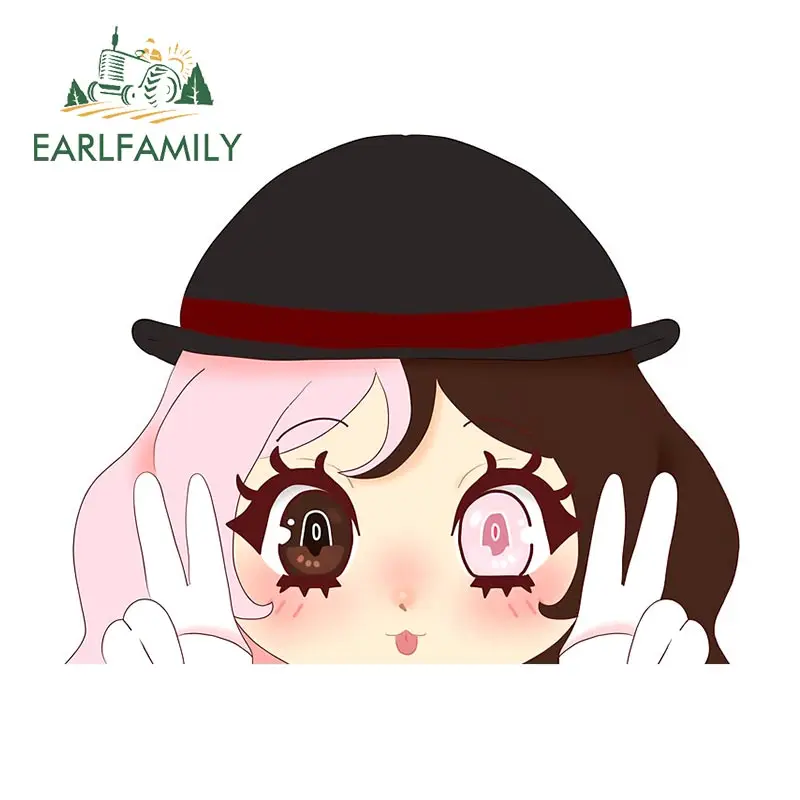 

EARLFAMILY 13 см x 10,2 см для RWBY Neo Peeker, автомобильные наклейки, модные устойчивые к царапинам наклейки, солнцезащитный крем, виниловая защита двери автомобиля