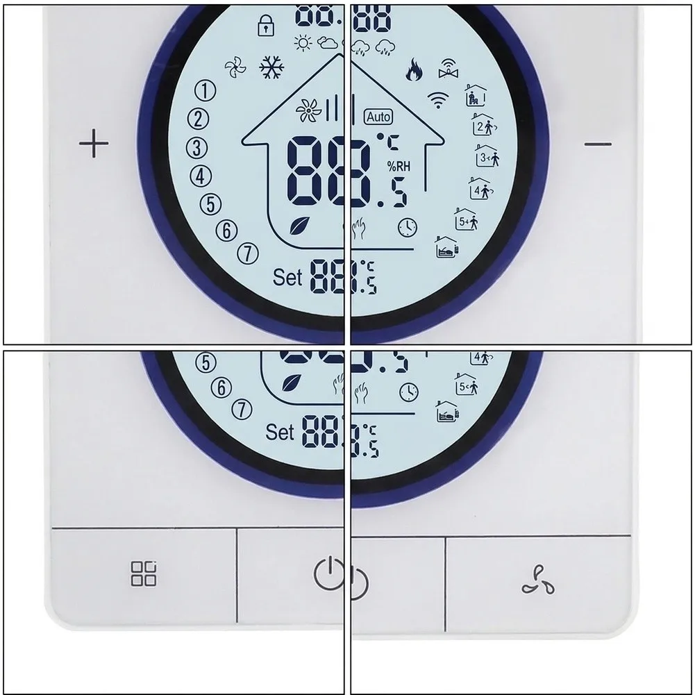 Wall Mounted for Smart Thermostat with 6 Programmable Events Per Day and Clear LED Readout for Real Time Monitoring