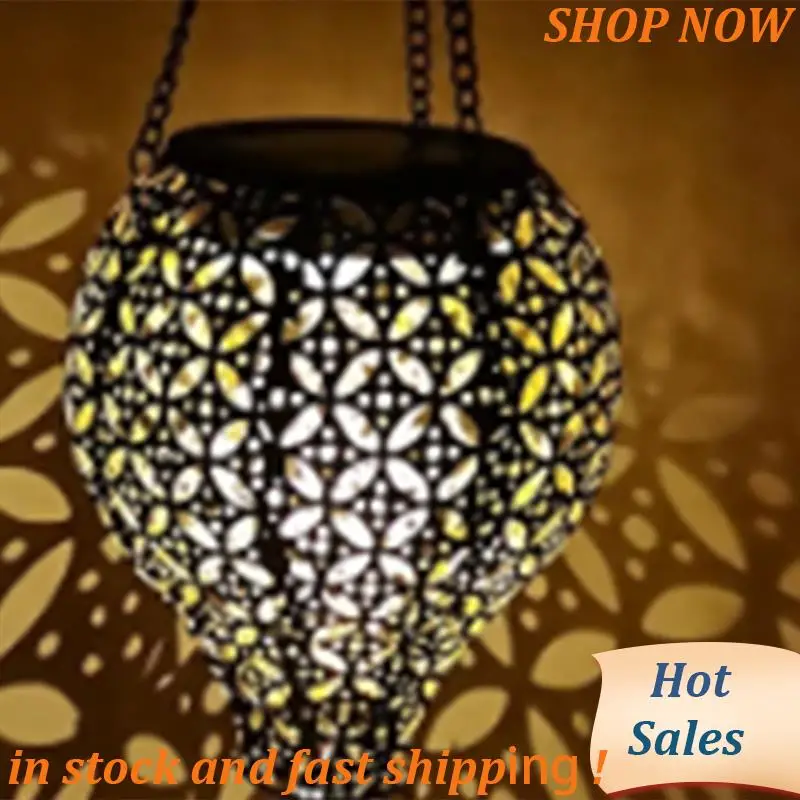 

ABVB-Hot Air Balloon Solar Lantern, Flower Hollow Out Solar Powered Hot Air Balloon Lantern Outdoor Waterproof