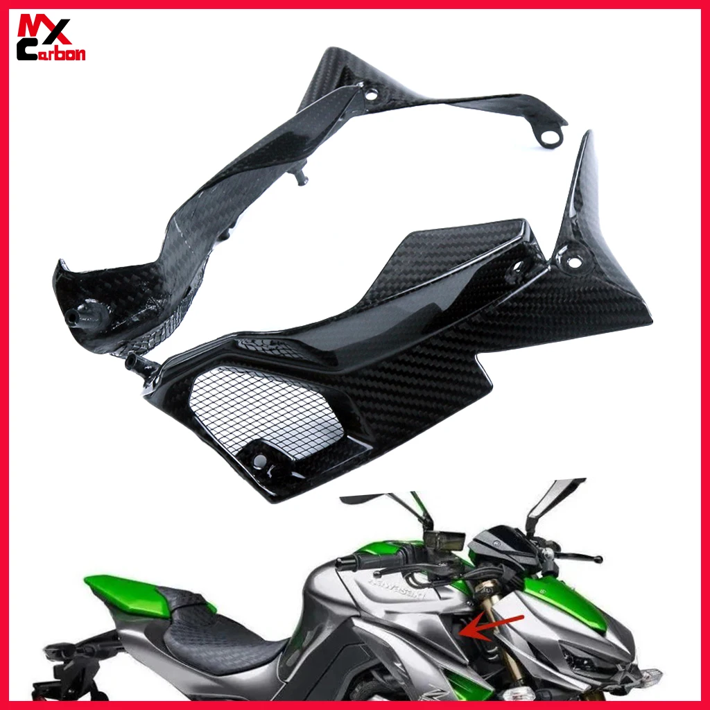 

Передние боковые панели мотоцикла, Обтекатели для Kawasaki Z1000 2014 2015 2016 2017 2018 2019, боковой обтекатель из углеродного волокна