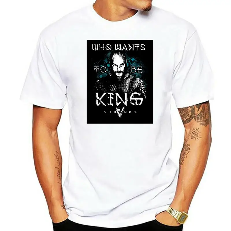 Vikings T Shirt Mens Who Wants Ragnar Lothbrok History Tv Show Black In Sm 4Xl 013504