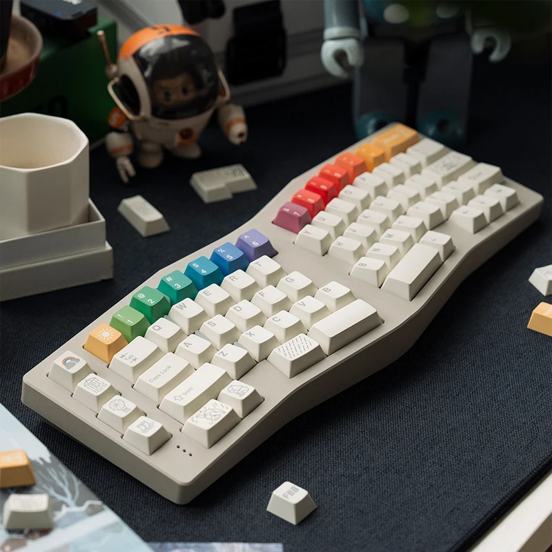 FBB Keycaps Rainbow Cherry Profile PBT Key Cap For Cherry MX Switch Mechanical Keyboard Keycap Customized DIY 1.7mm Thickness