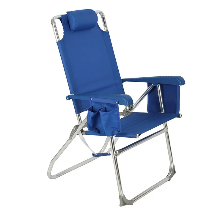 Wholesale Custom Logo Lightweight Outdoor Foldable Portable Metal Reclining Aluminum Beach Folding Camping Chairs