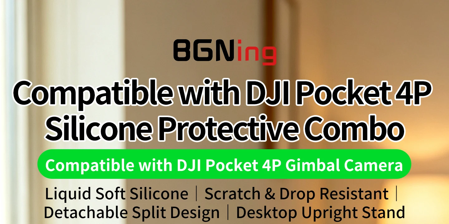Für DJI Pocket 4Pro Silikon-Schutzhülle, kratzfest, stoßdämpfend, keine Tasteninterferenz, Gimbal-Kamera-Schutzfolie – Detail 1