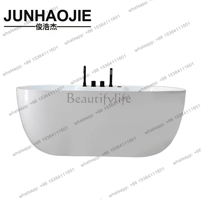 Fa B & B Hotel Seamless Splicing Oval Independent Simple Acrylic Massage Modern Bath