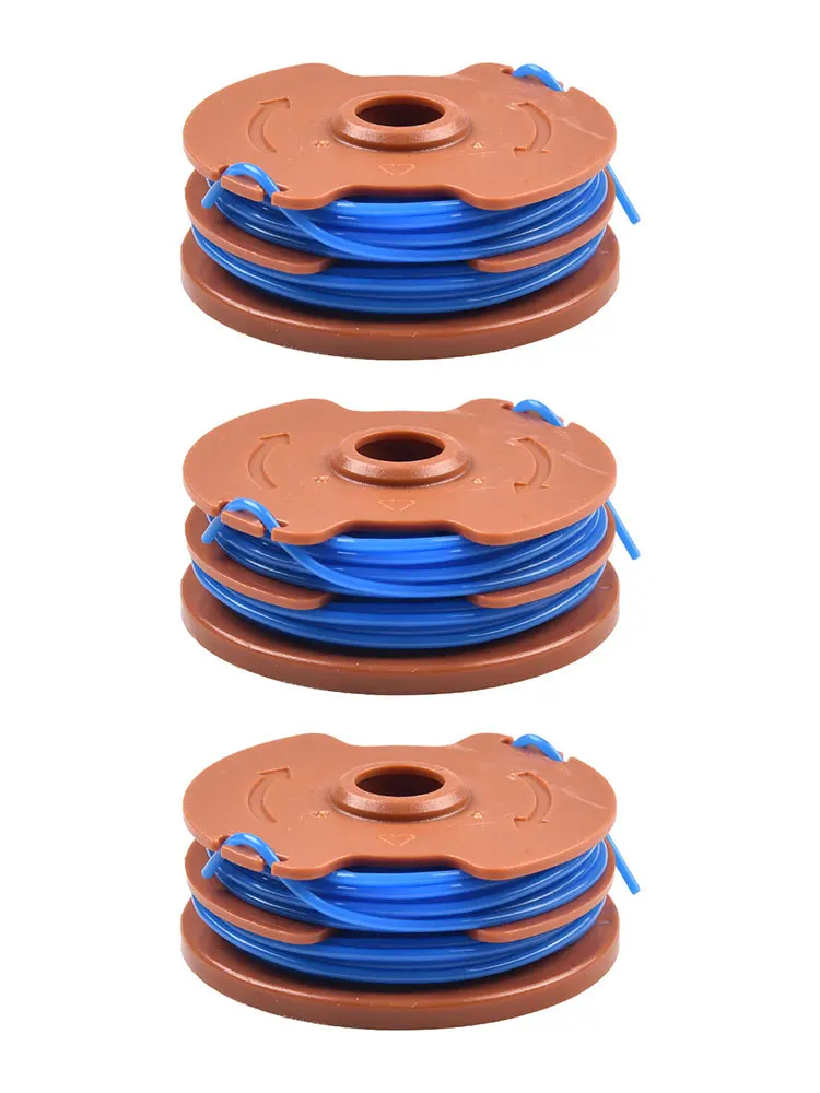 3 Replacement Spools Pack with Twin Line for TTB820GGT 600w Grass Edge Trimmer 0 5mm Diameter Line for Effective Trimming