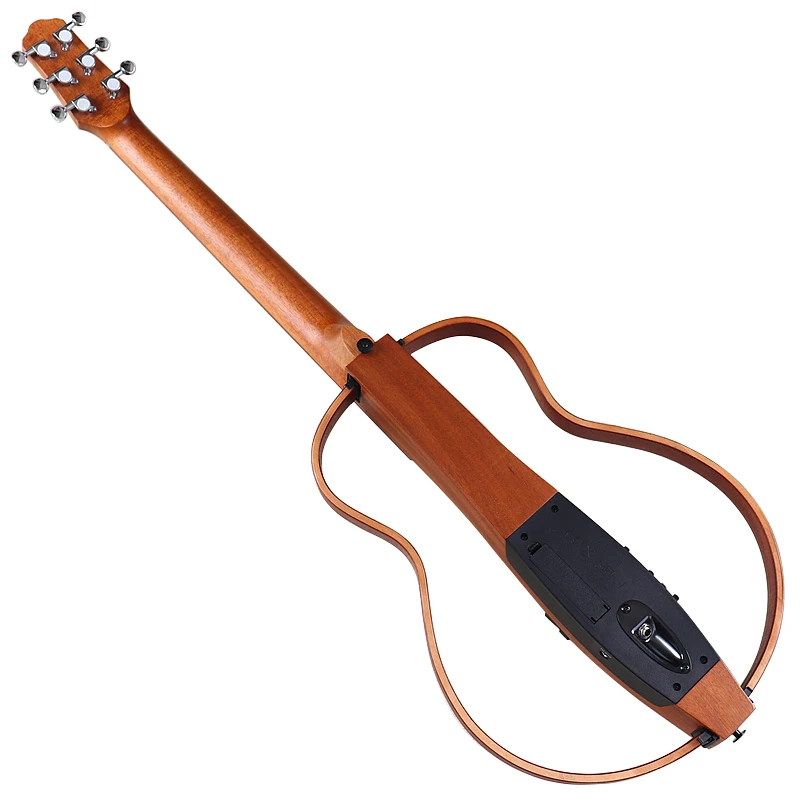 39 Inch Removable Acoustic Electric Guitar 6 Strings Guitar Brown Color Folk Guitar with Pickup Good Handicraft