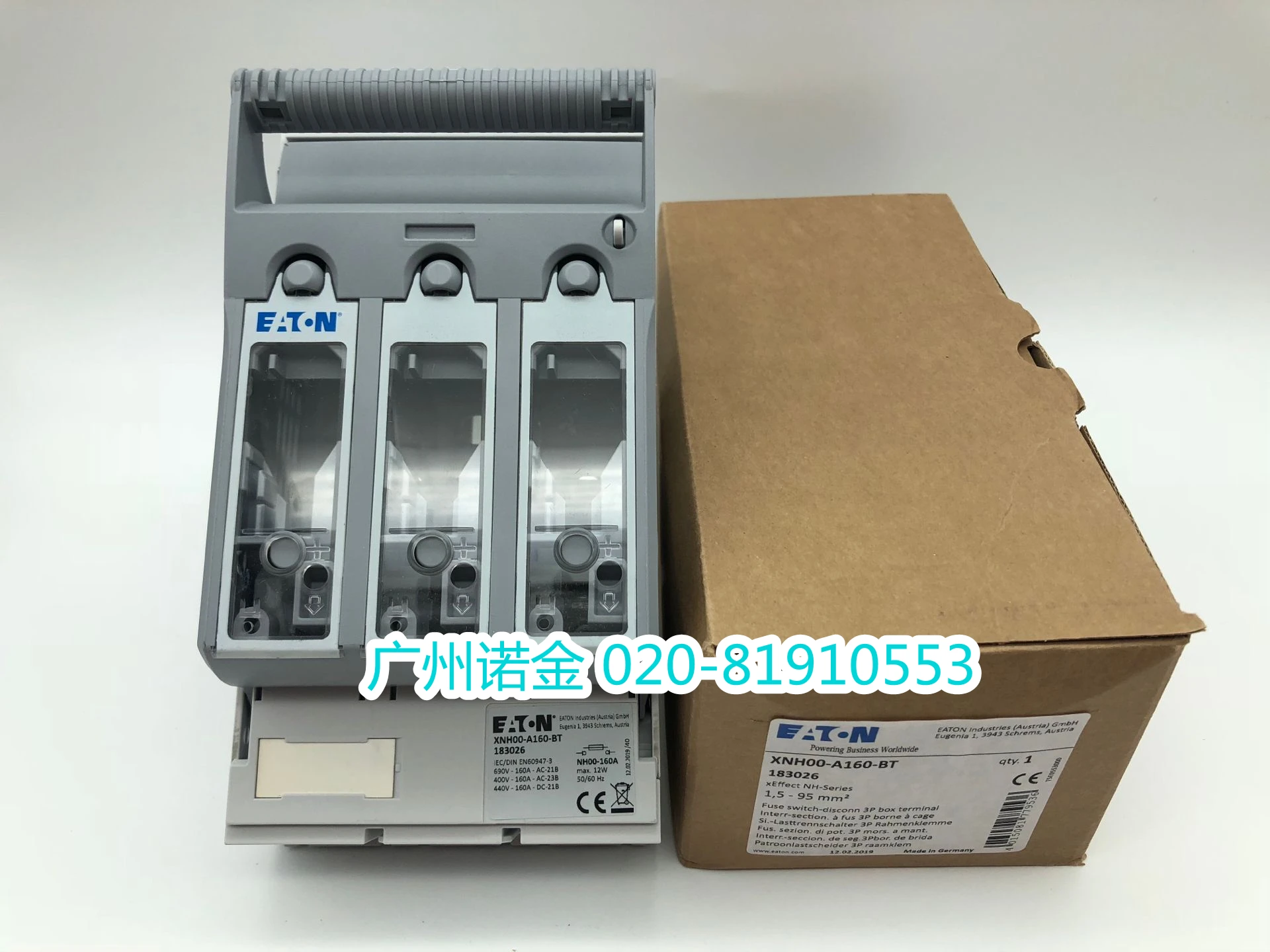 ตัวตัดการเชื่อมต่อชนิดฟิวส์ EATON XNH00-A160-BT แทนที่ GSTA00-160 ที่ไม่ได้ใช้ในสต็อก