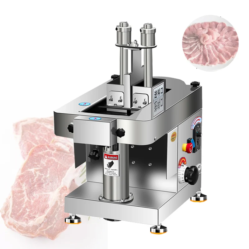 

Commercial Fresh Meat Slicer Thickness 0.5-14mm Adjustable Automatic Electric Lamb Roll Meat Cutting Machine