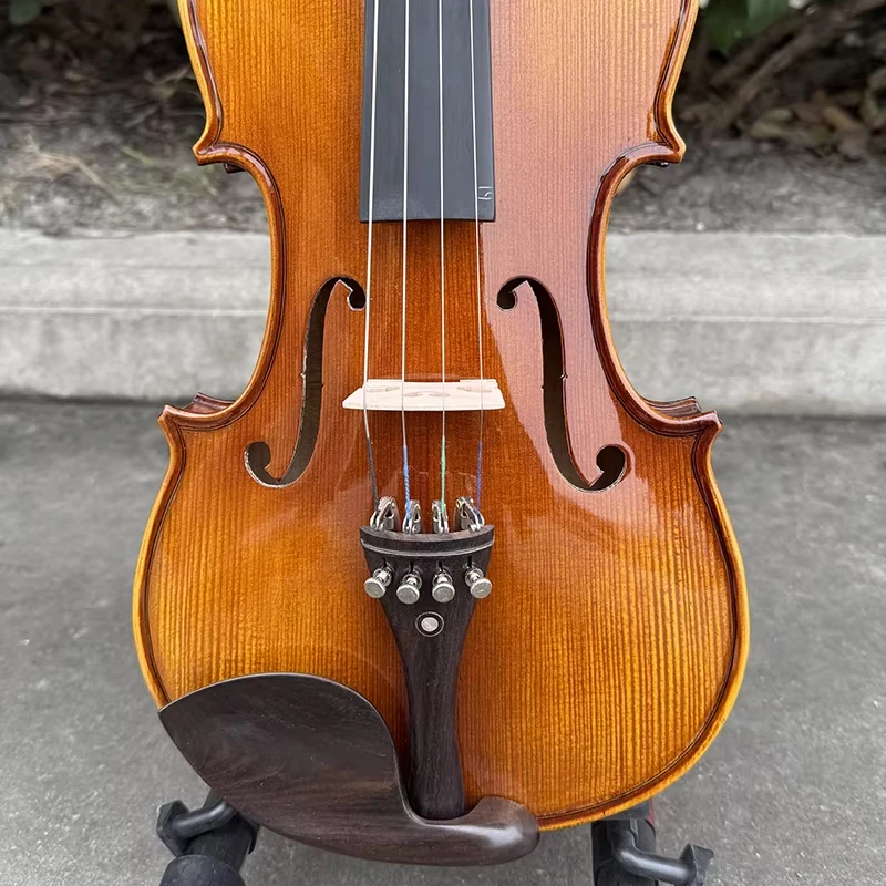 4/4 Brown Gloss Professional Violin For Grade Examination Home Practice Orchestra Performance Beginner Student