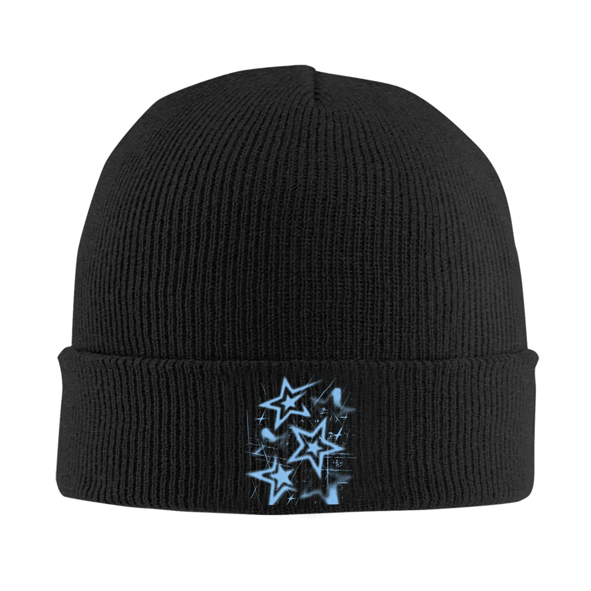 Y2k Grunge Stars 2000s Cyber Knitted Hat Women's Men's Beanies Autumn Winter Hot Sale Hats Acrylic Vintage Crochet Caps