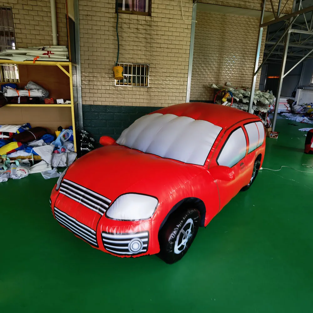 Car Custom Inflatable Race Giant Inflatable Car Model Lifelike 4m  Replica With Blower For Advertising Decoration