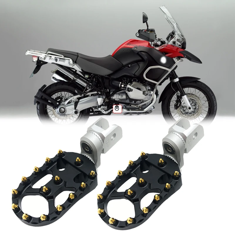 For BMW R1200GS R1200 GS R 1200GS R 1200 GS 2004-2012 Motorcycle Front Footrests Adjustable Foot Pegs Rotatable Foot Pegs Rest