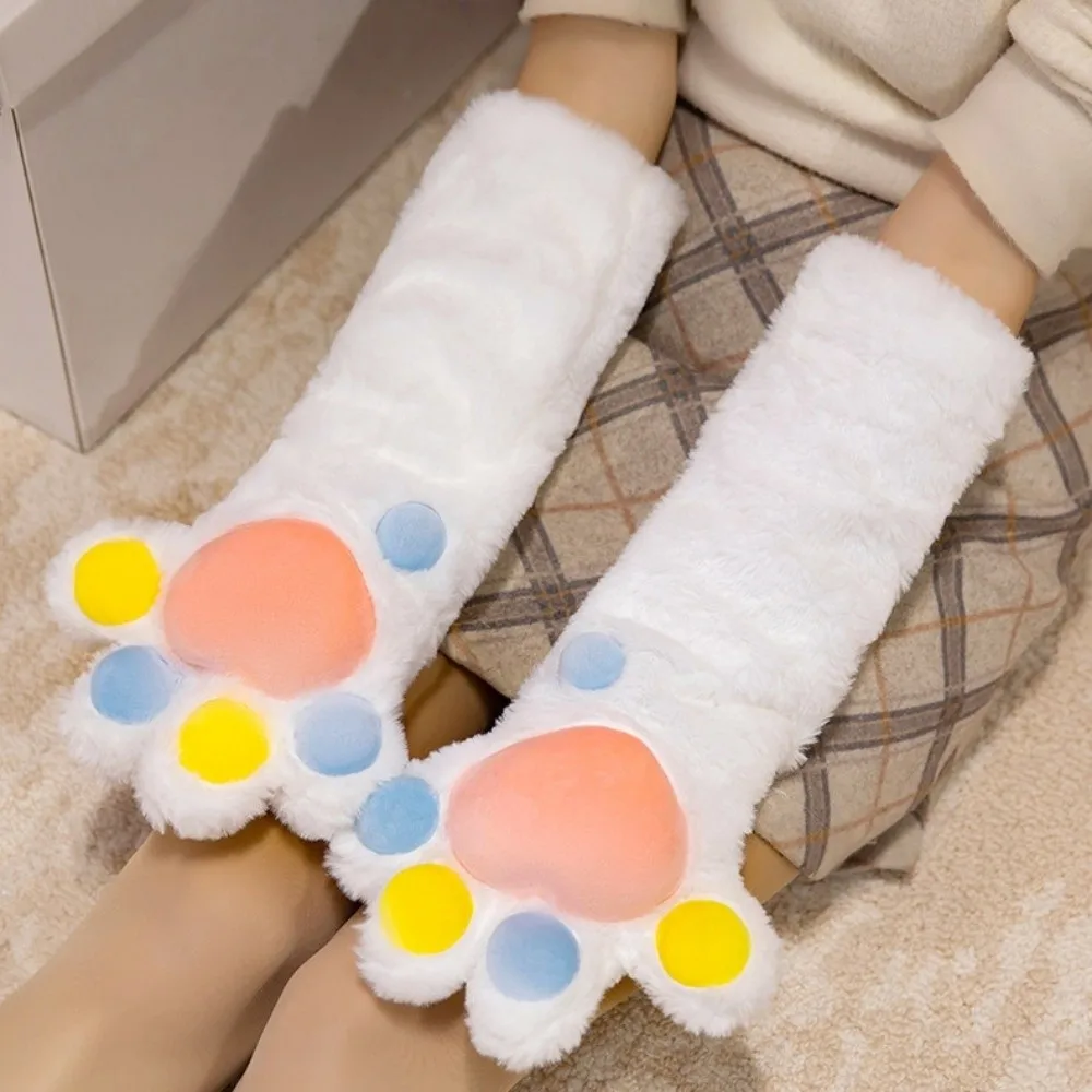 Cute Cartoon Cosplay Costume Gloves Furry Thicken Cat Paw Gloves Warm Cosplay Props Cat Claw Mittens Gifts