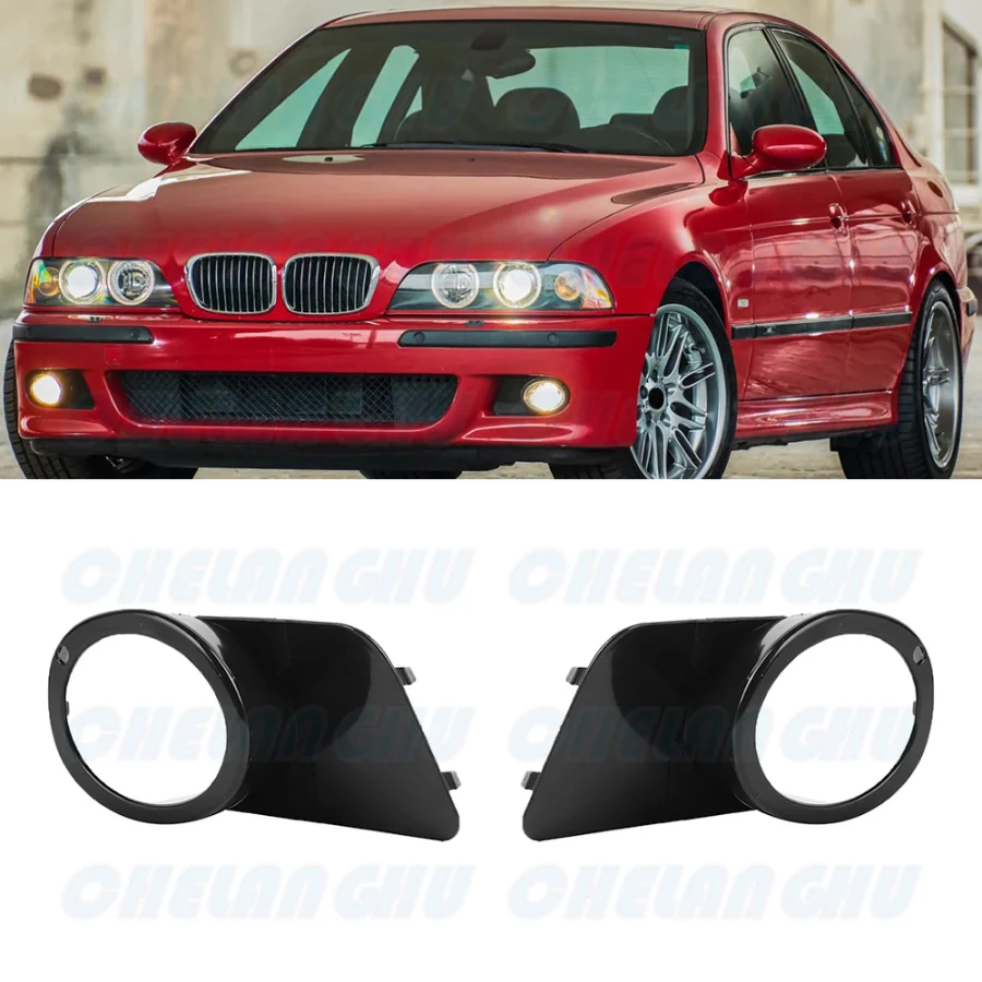 

For BMW E39/M5 1999 2000 2001 2002 2003 Car accessories Front Bumper Fog Lights Lamp Grille Cover 51112496283 51112496284