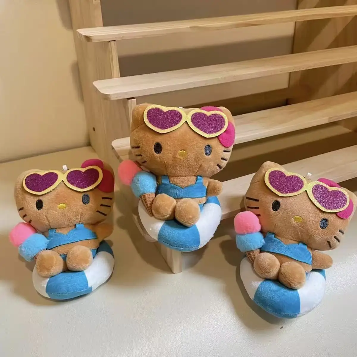 

Winter Plush HelloKitty Keychain Scarf Kitty Dress Up Girl Birthday Gift Angel Shaped Kitty Cat Pendant Car Decoration Xmas Gift