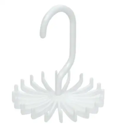 360 도 회전 타이 랙 벨트 행거, 옷장 정리용 20 넥 홀더 후크, 12x11x3.8cm, 신제품