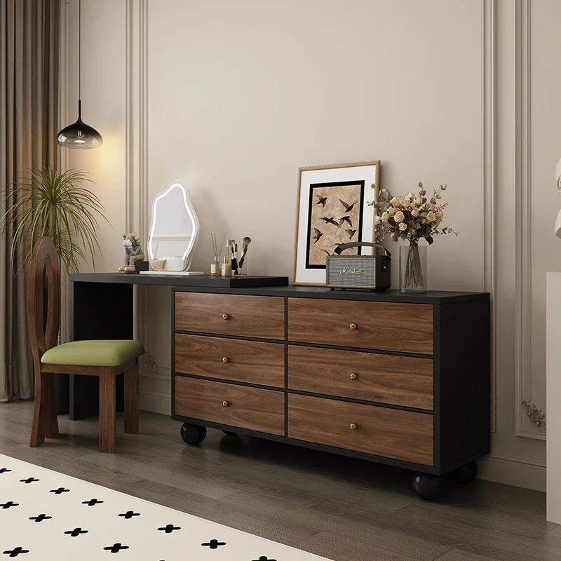 

Wood Bedroom Dressing Table Makeup Modern Large Mirror Dressing Table Drawers High End Tocador Para Dormitorio Furniture