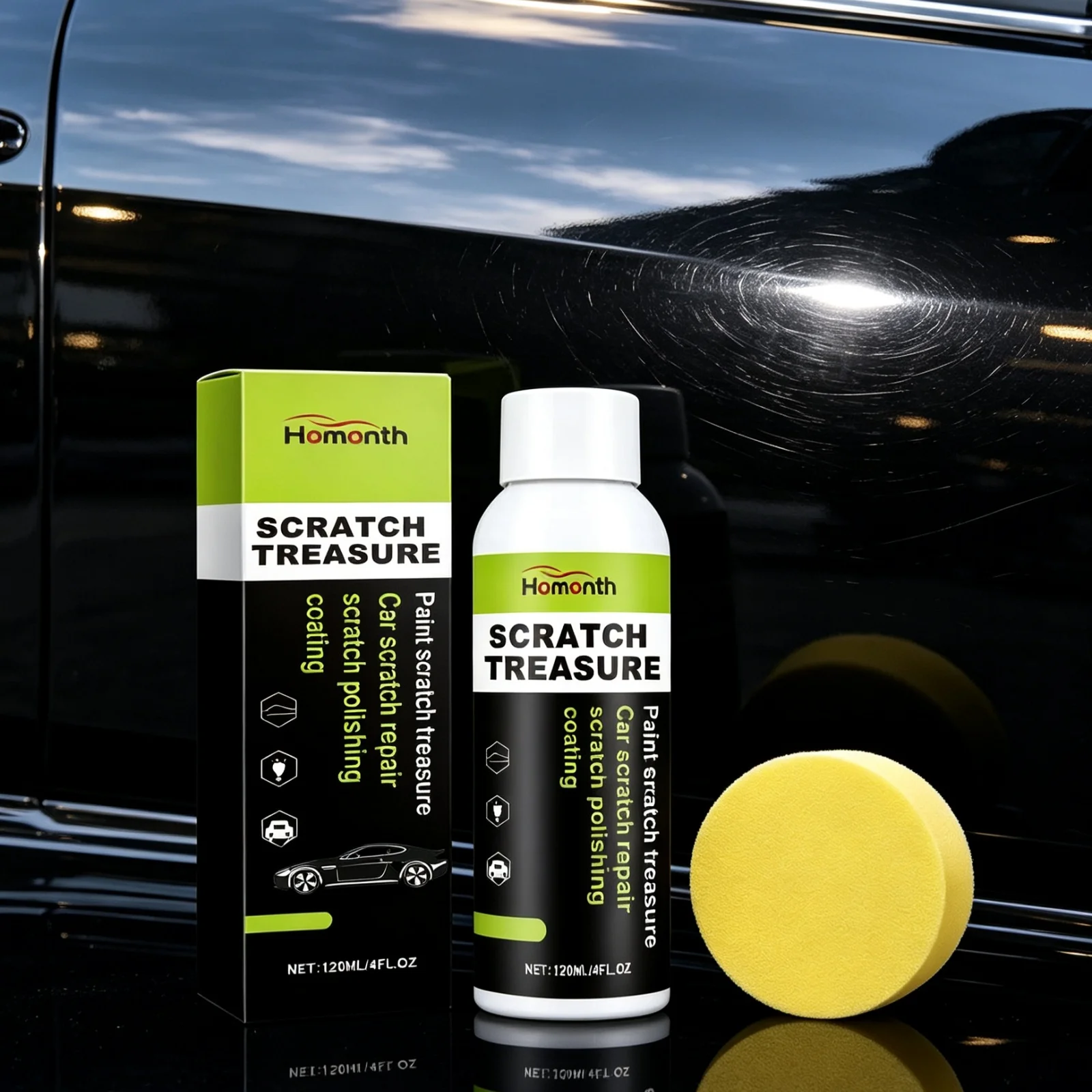 Car Scratch Remover Paste Cleans Dust Impurities Fix Minor Scratches Swirl Marks Gloss Enhance Auto Body Paint Maintenance Agent