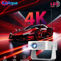 KaiAqua Native 1080P 4K Android 11 360° Rotate Projector With Auto Keystone Focus  Wifi6 BT5.0 Portable Outdoor Smart Projector