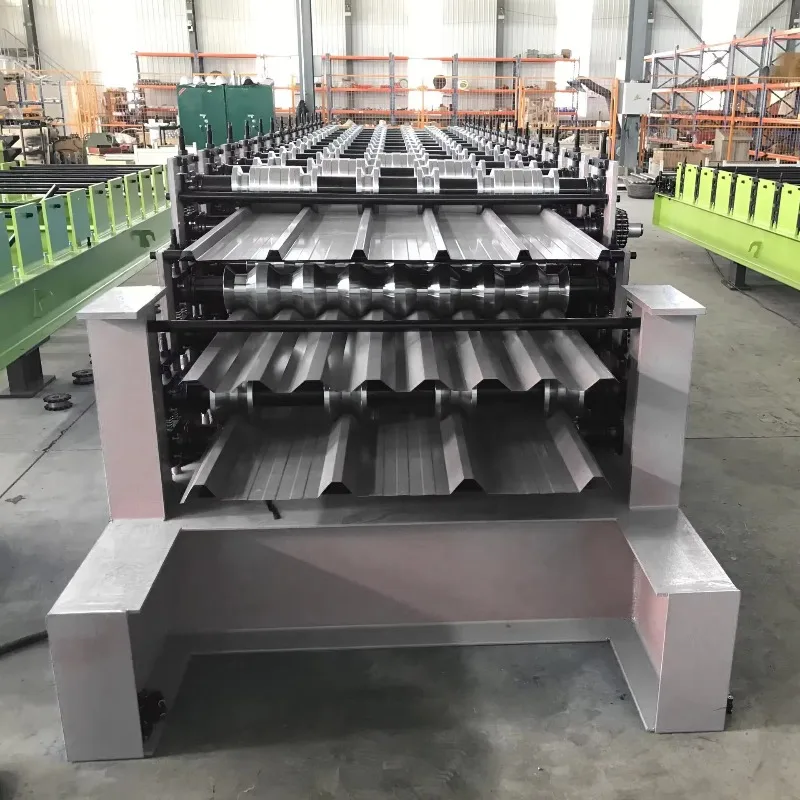 Triple Layer Metal Roof Sheet Roll Forming Machine Trapezoidal/Corrugated/Glazed Tile Making Construction Material Machinery